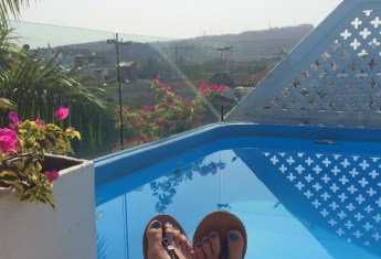 Checking into the Casa Santa Ana Hotel in Cartagena, Colombia
