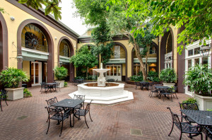 main courtyard at the Hotel Mazarin