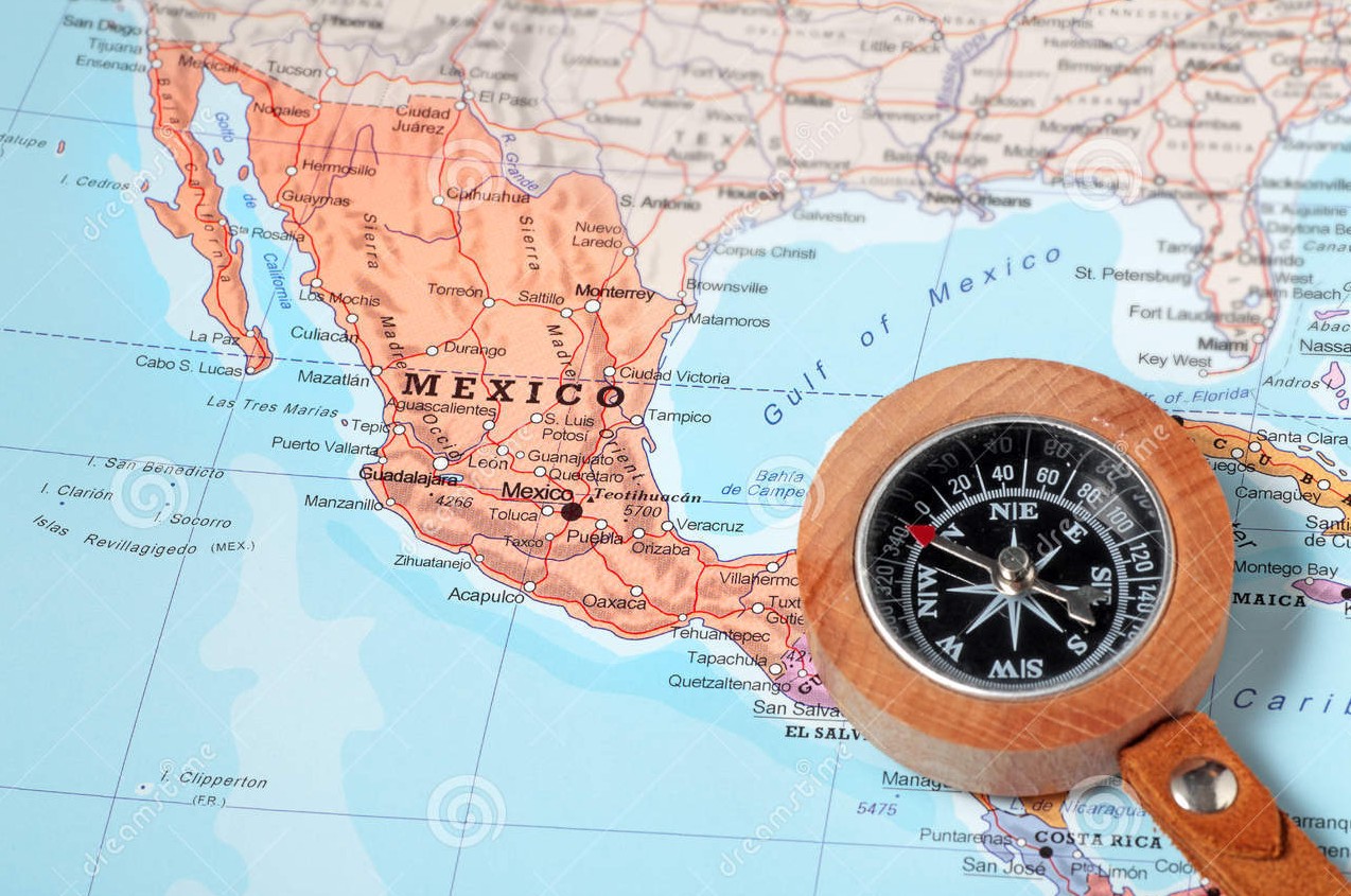 travel-destination-mexico-map-compass-pointing-planning-43010612